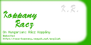 koppany racz business card