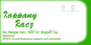 koppany racz business card